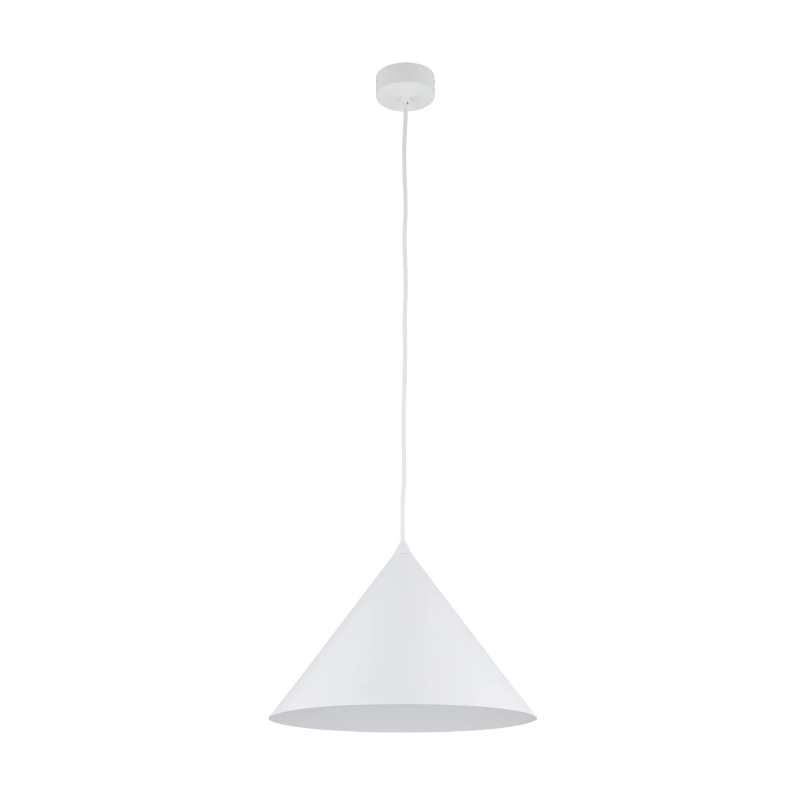CONO L pendant light – cone shape, white, E27