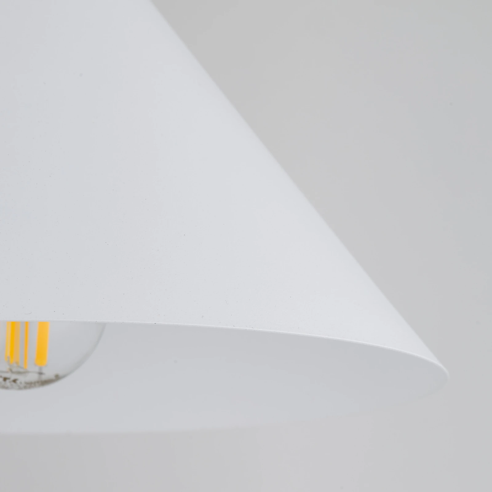 CONO pendant light 15 W – cone shape, white, E27 socket