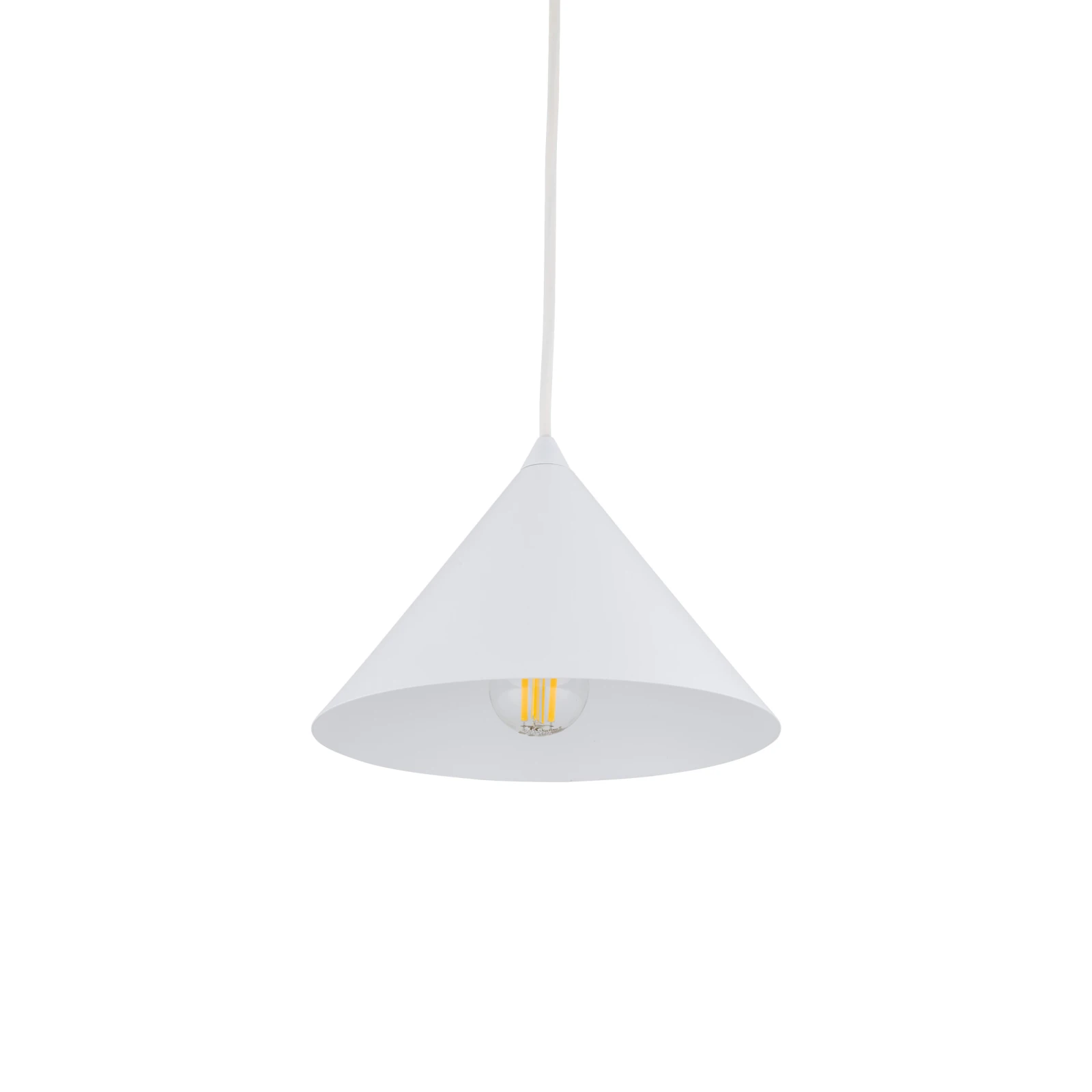 CONO pendant light 15 W – cone shape, white, E27 socket