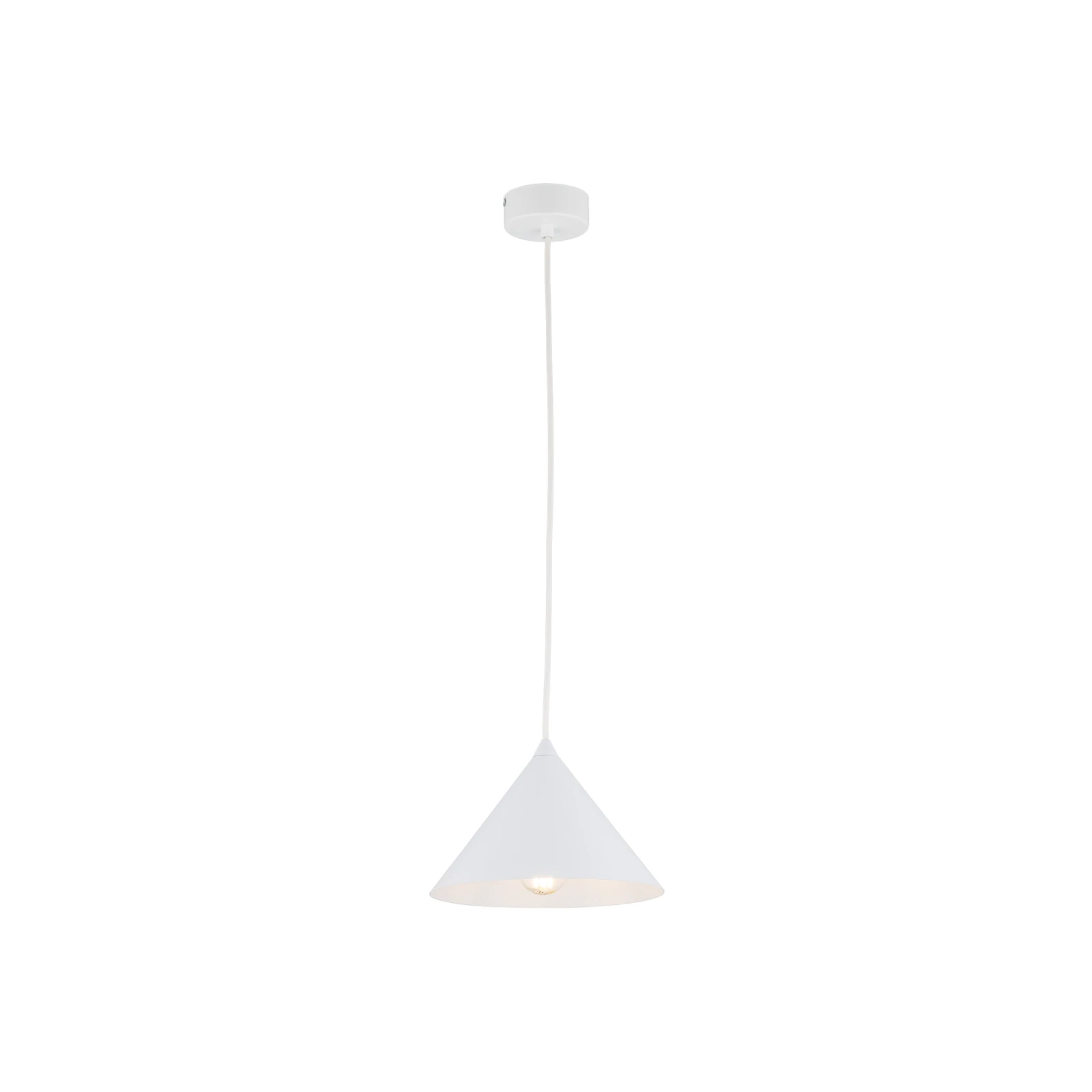 CONO pendant light 15 W – cone shape, white, E27 socket