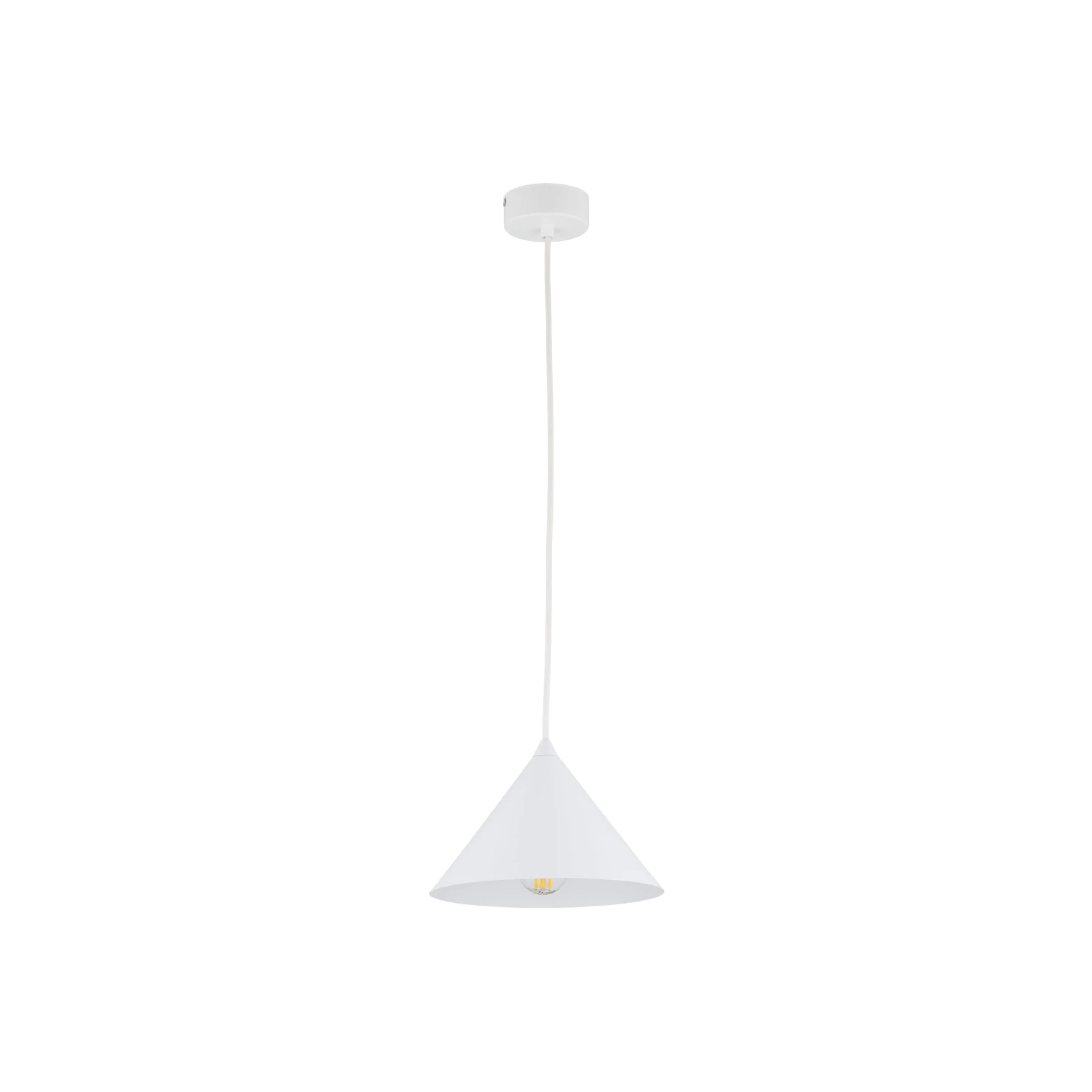 CONO pendant light 15 W – cone shape, white, E27 socket