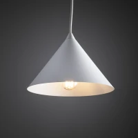 CONO pendant light 15 W – cone shape, white, E27 socket - Image 2