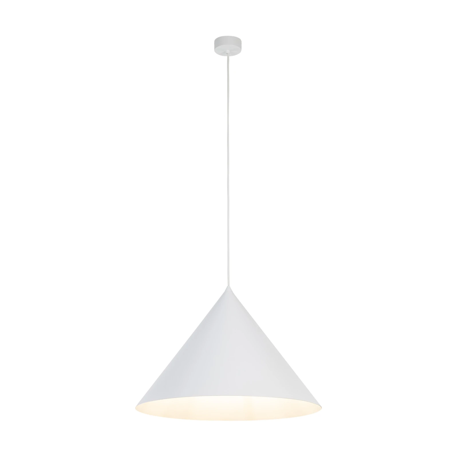 Pendant light 15 W – conical shade, white, E27