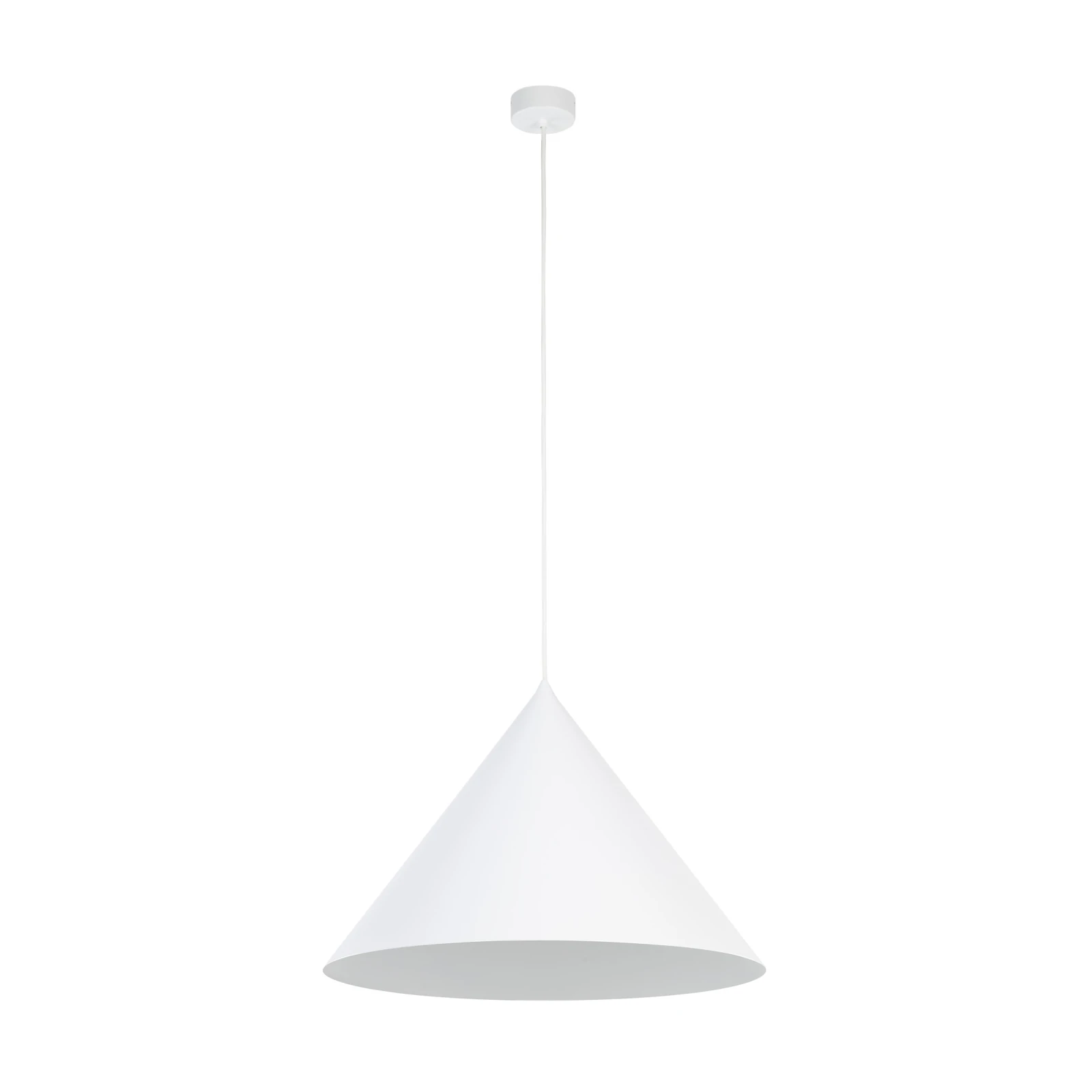 Pendant light 15 W – conical shade, white, E27