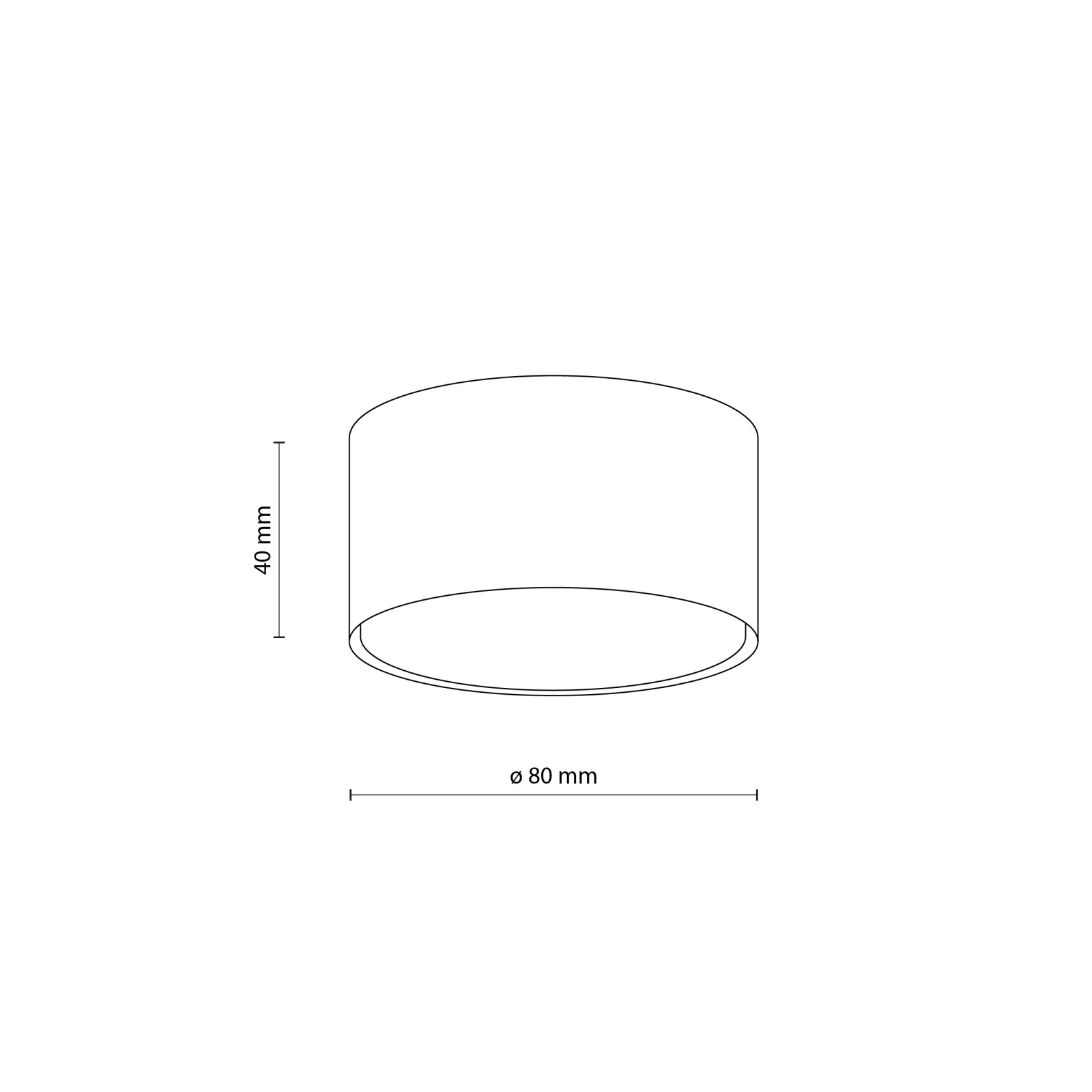 Ceiling light 8 cm – round, black, GX53 fitting