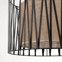 HARMONY NATURE pendant lamp – 3 jute shades, black details - Image 4