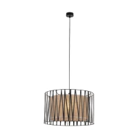 HARMONY NATURE pendant lamp – 3 jute shades, black details - Image 6