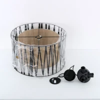 HARMONY NATURE pendant lamp – 3 jute shades, black details - Image 10