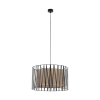 HARMONY NATURE pendant lamp – 3 jute shades, black details - Image 2
