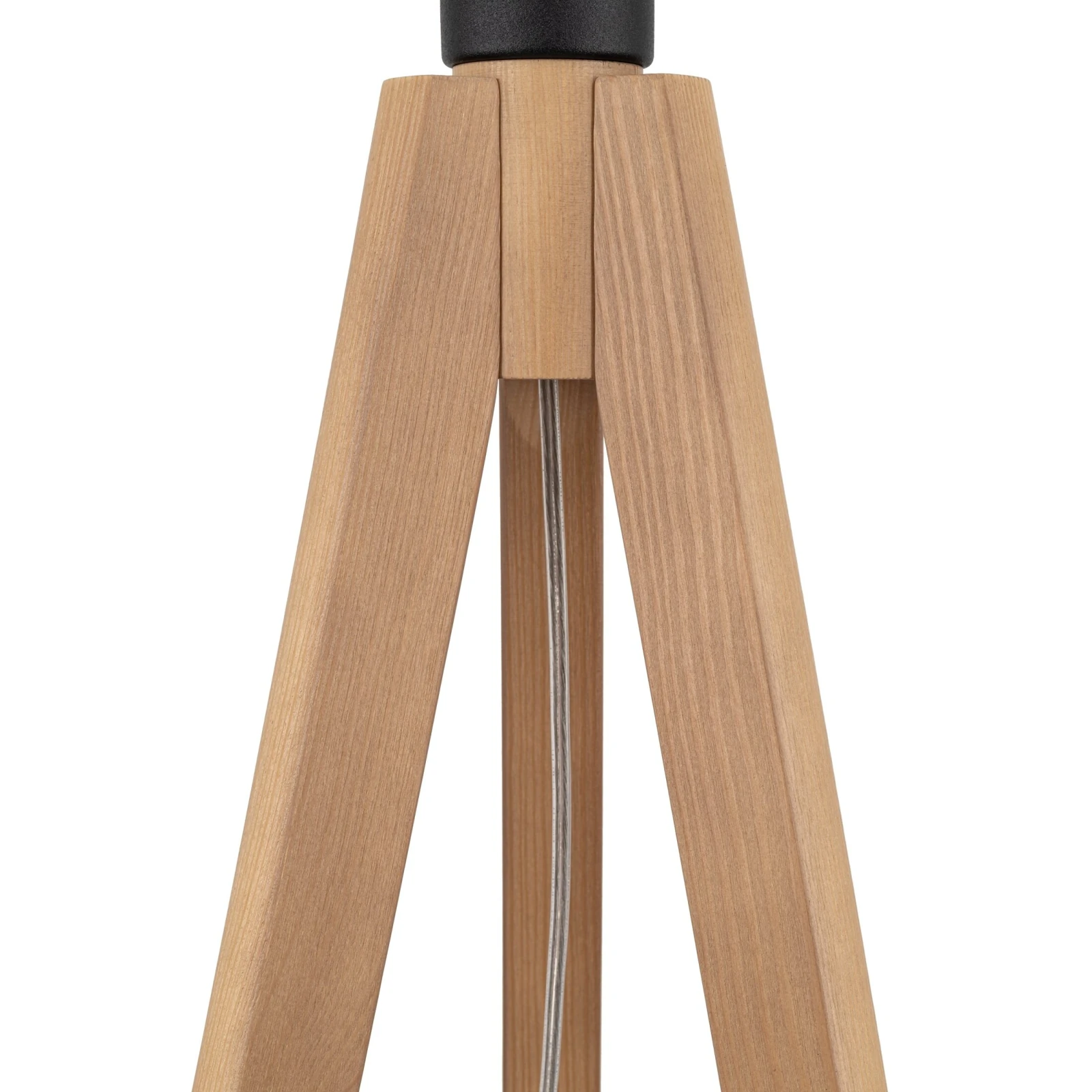Floor lamp E27 – black, tripod, pine base