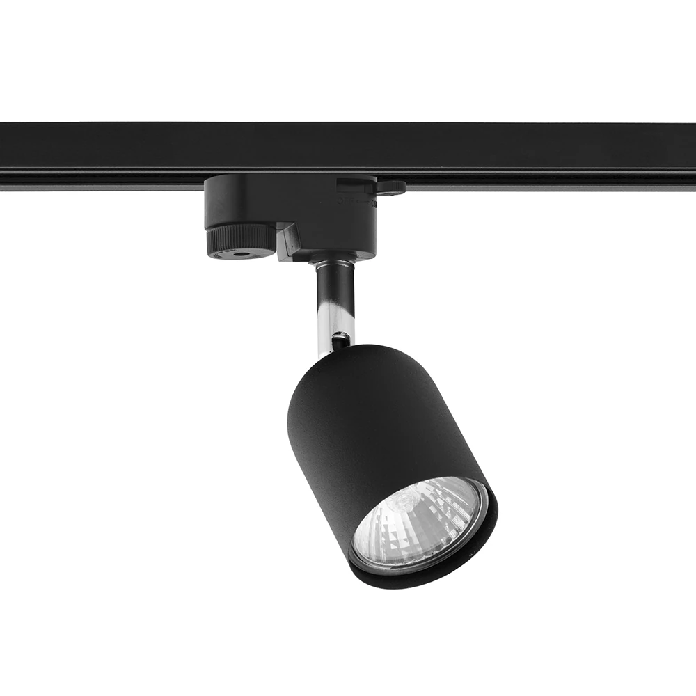 3xGU10 track light – linear, black, adjustable heads