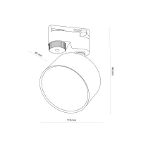 GX53 track spotlight – round, white, adjustable angle - Image 5