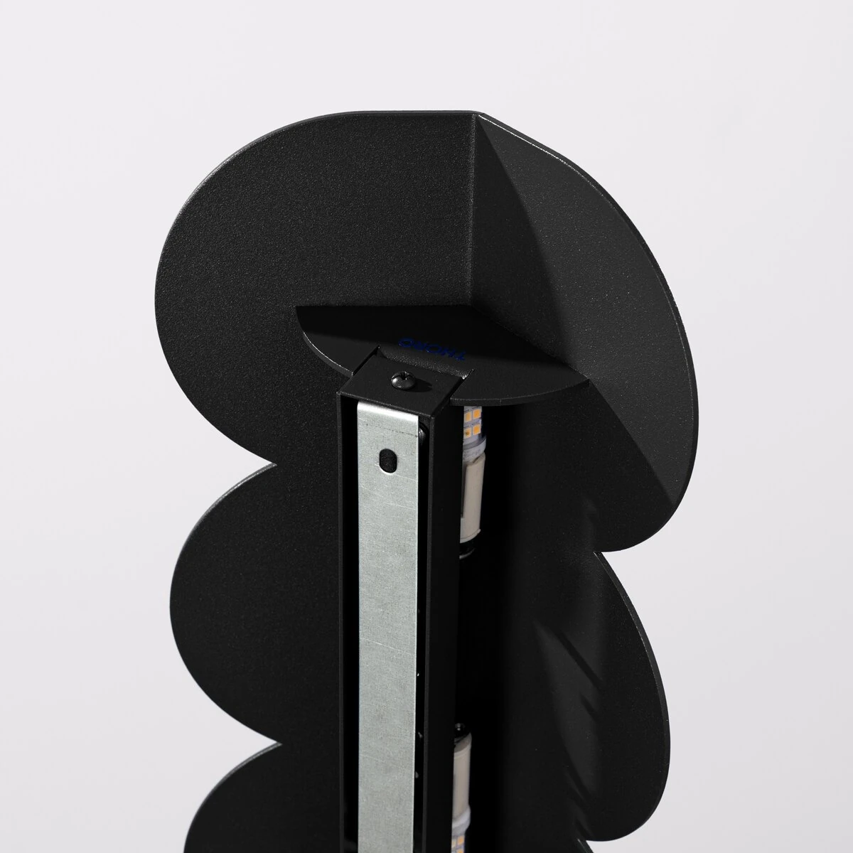 Wall lamp 2x8W – rounded silhouette, black, G9