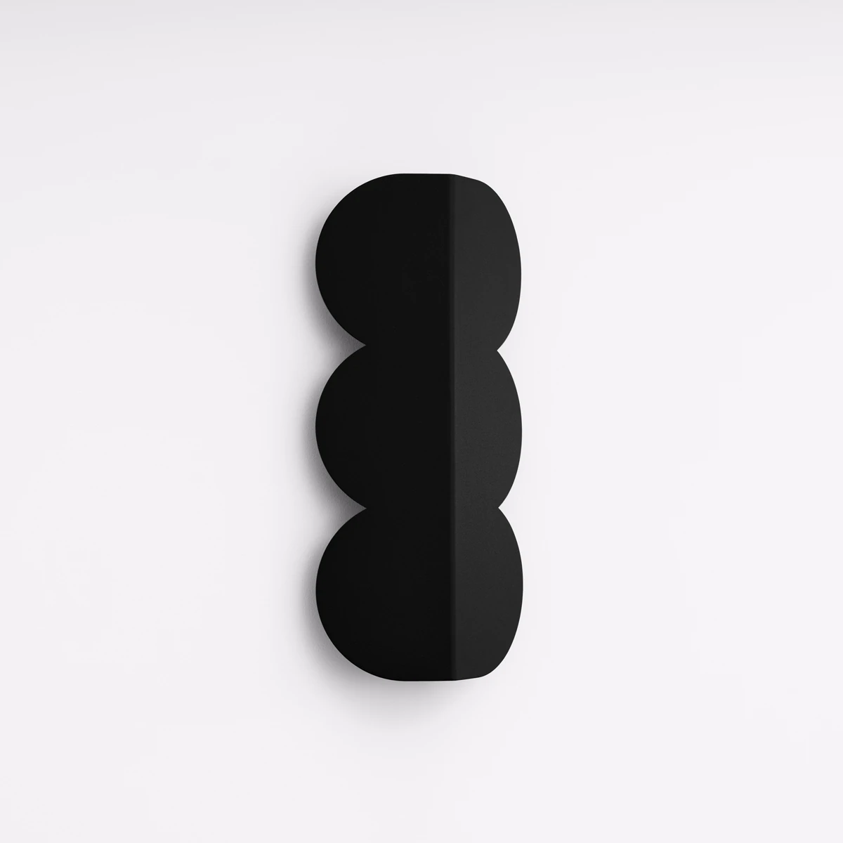 Wall lamp 2x8W – rounded silhouette, black, G9