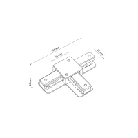 Track connector – T shape, white, for TRACER system - Image 2