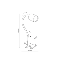Clip-on GU10 light – cylindrical, white, adjustable angle - Image 8