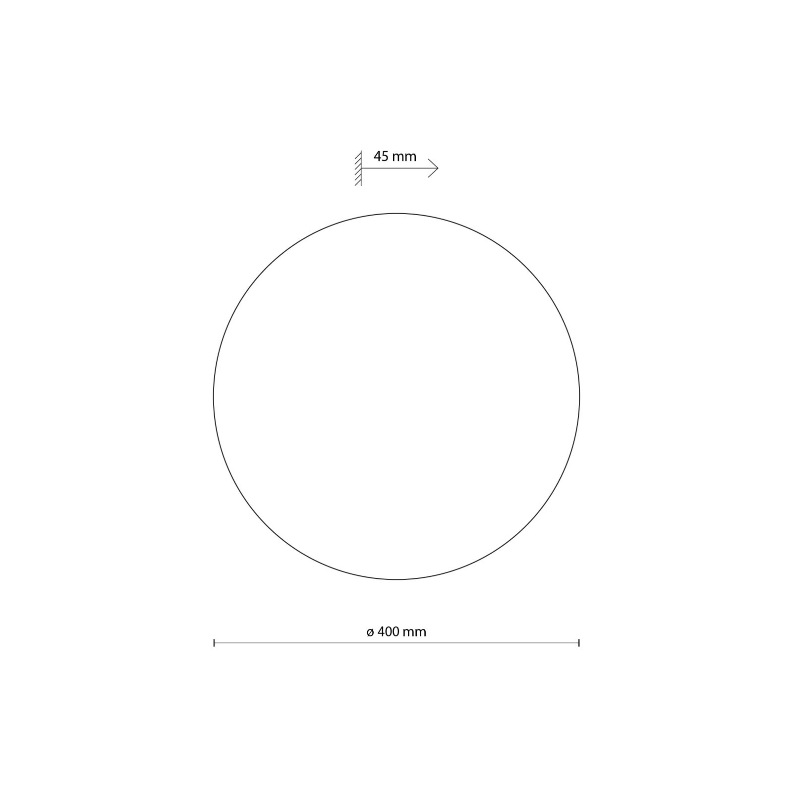 G9 wall light 40 cm – round, white, replaceable bulbs