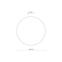 G9 wall light 40 cm – round, white, replaceable bulbs - Image 5