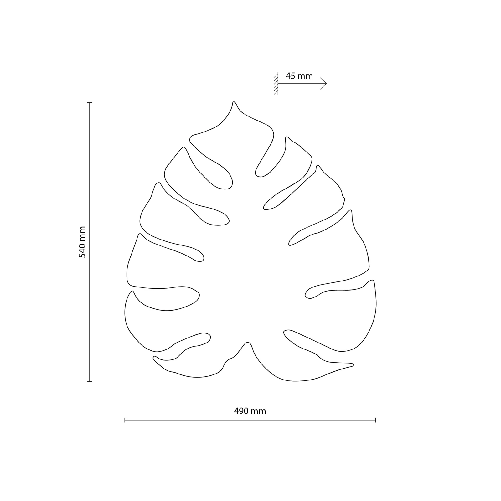 Wall light 4xG9 – monstera leaf shape, beige finish
