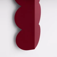 Sieninis šviestuvas 2x8W – banguotas aliuminis, bordo, netiesioginė šviesa - Nuotrauka 6