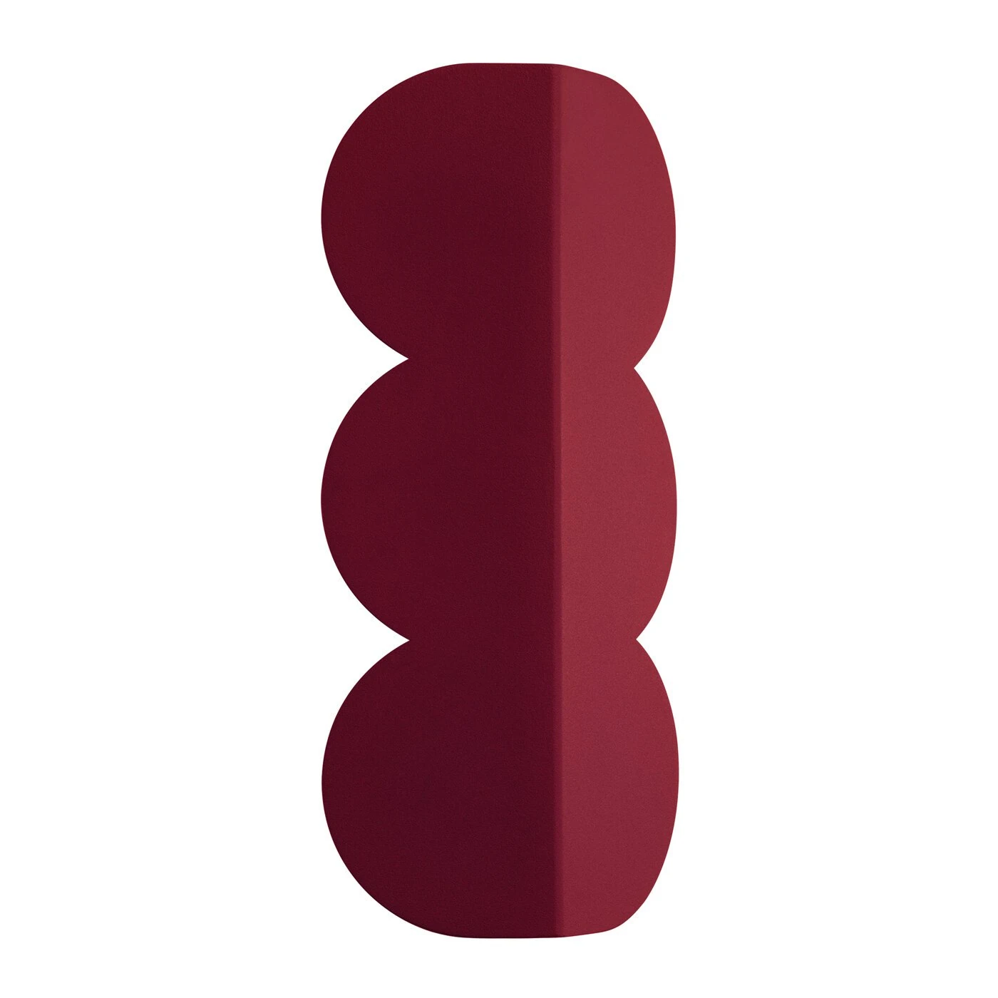 Sieninis šviestuvas 2x8W – banguotas aliuminis, bordo, netiesioginė šviesa