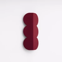 Sieninis šviestuvas 2x8W – banguotas aliuminis, bordo, netiesioginė šviesa - Nuotrauka 3