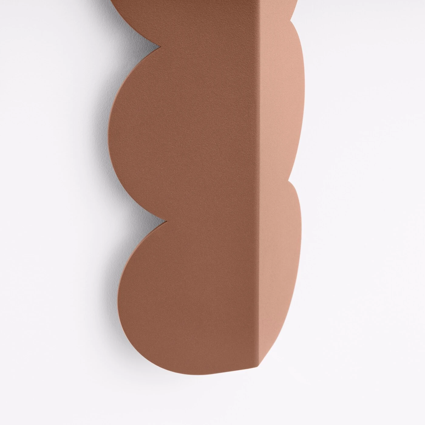 Wall lamp 33.6 cm – biscuit silhouette, mocha, soft halo light