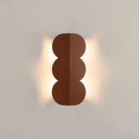 Wall lamp 33.6 cm – biscuit silhouette, mocha, soft halo light - Image 7