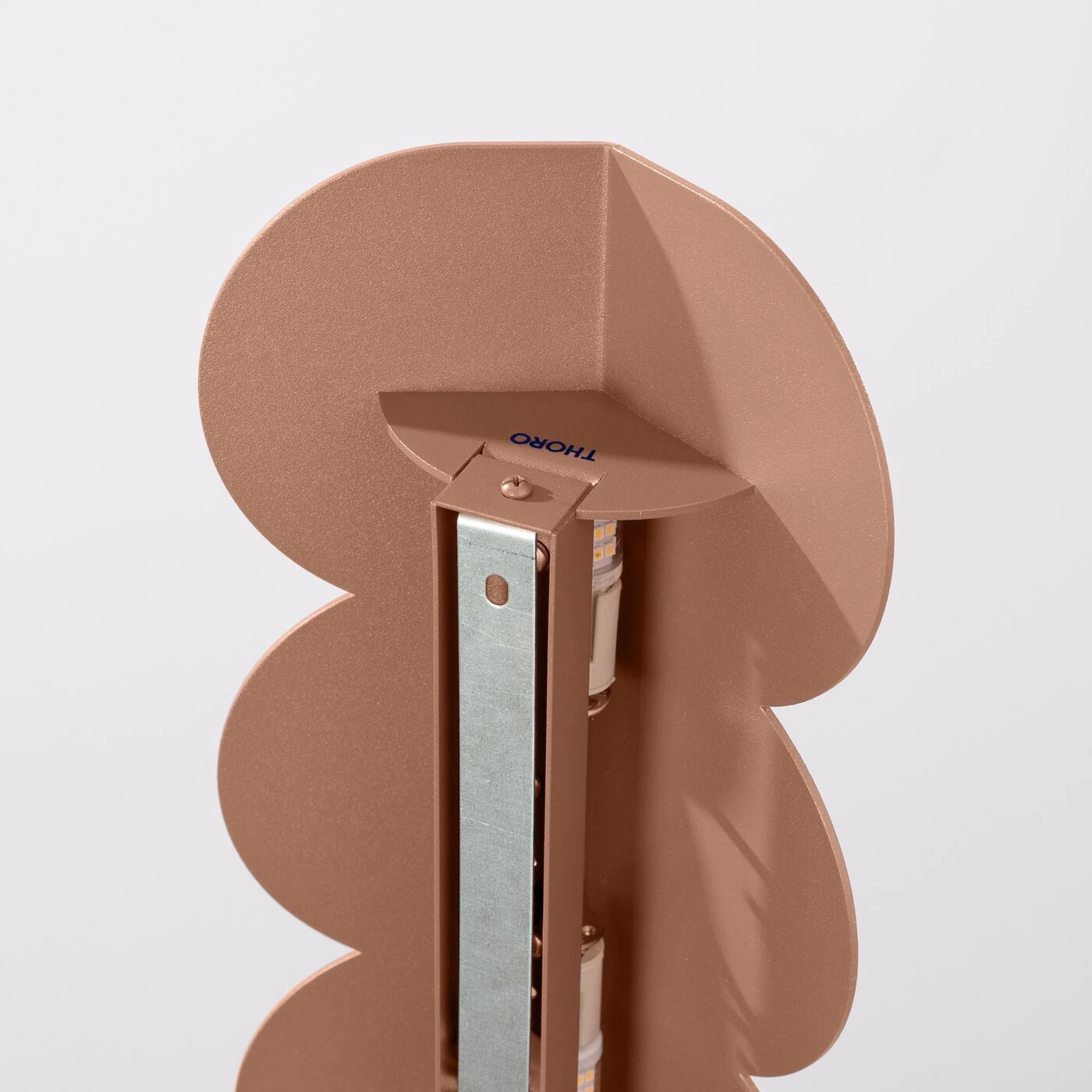 Wall lamp 33.6 cm – biscuit silhouette, mocha, soft halo light