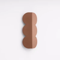 Wall lamp 33.6 cm – biscuit silhouette, mocha, soft halo light - Image 3