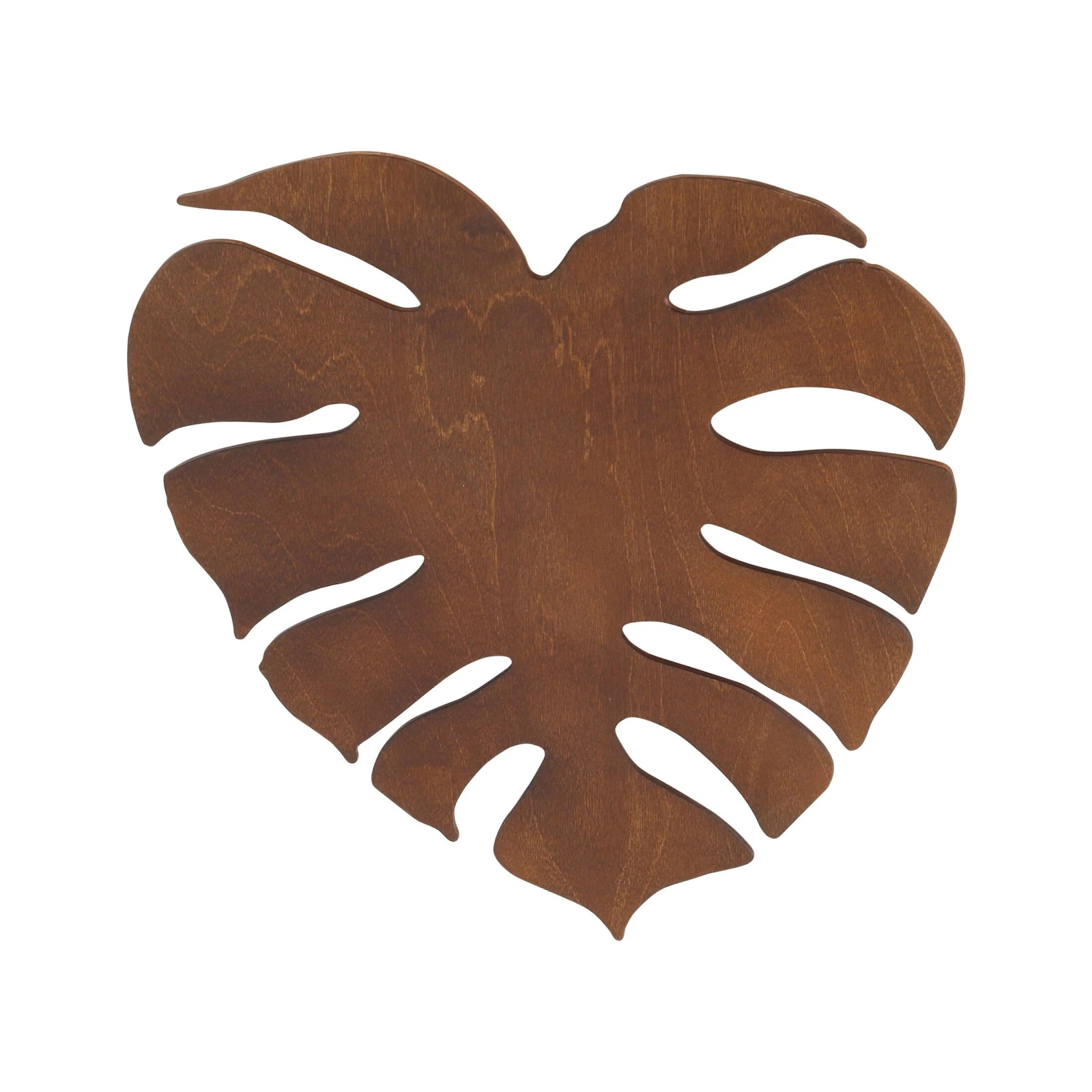 MONSTERA WOOD sieninis šviestuvas, riešutmedžio lapų motyvas, 3xG9