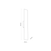 Wall light 2xG9 – rectangular black body, dual wall glow - Image 6