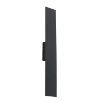 Wall light 2xG9 – rectangular black body, dual wall glow - Image 2