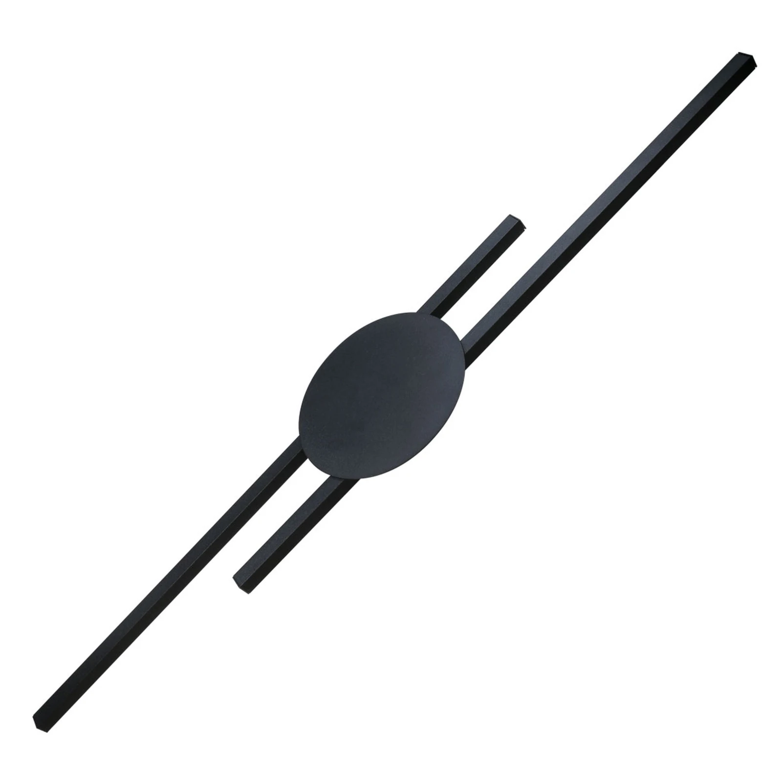 LED wall sconce 30W – linear, black, warm backlight