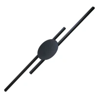 LED wall sconce 30W – linear, black, warm backlight - Image 5