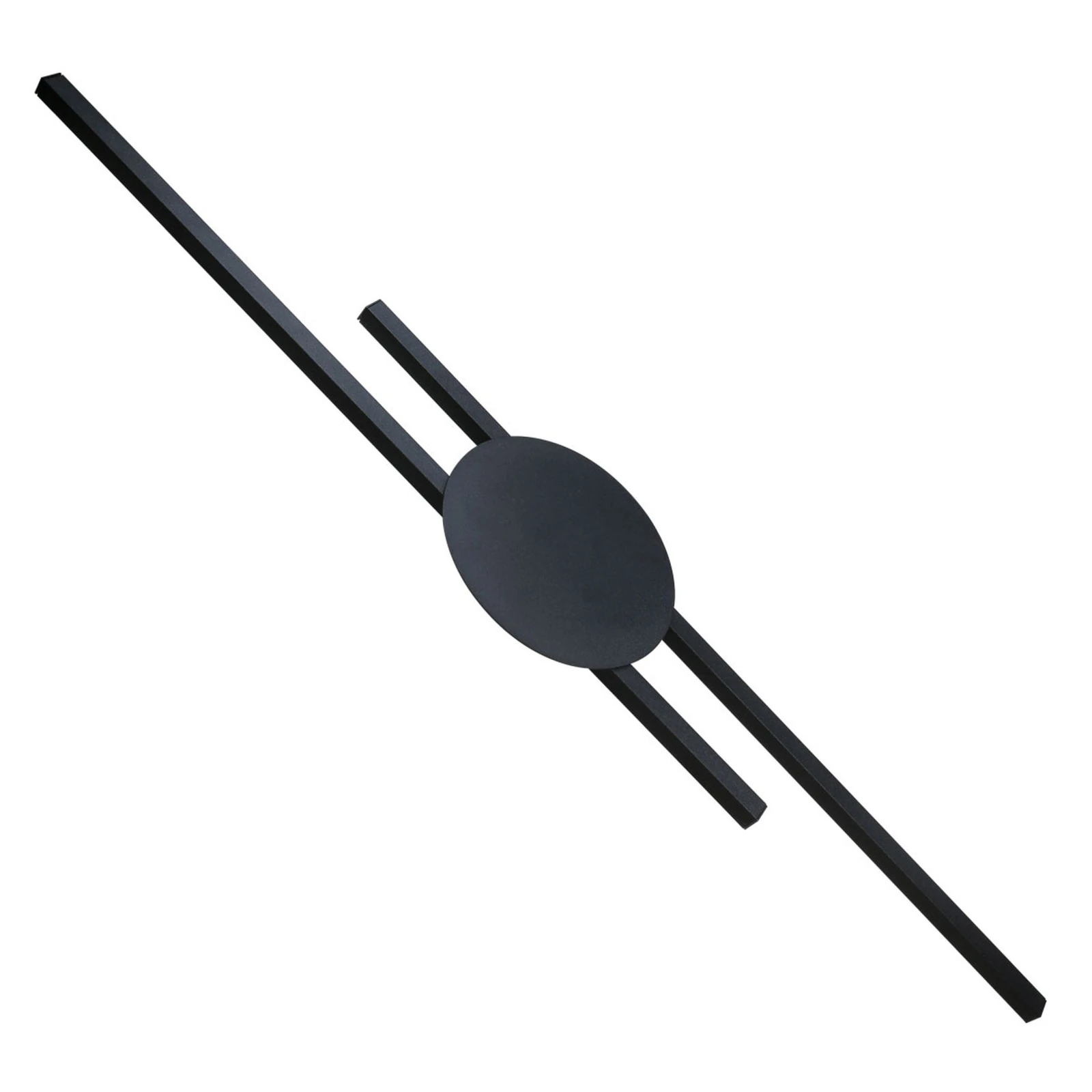 LED wall sconce 30W – linear, black, warm backlight