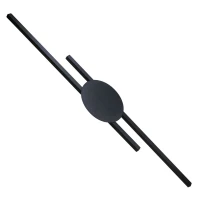 LED wall sconce 30W – linear, black, warm backlight - Image 6