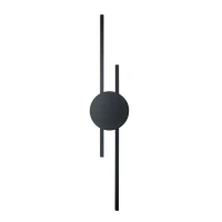 LED wall sconce 30W – linear, black, warm backlight - Image 2