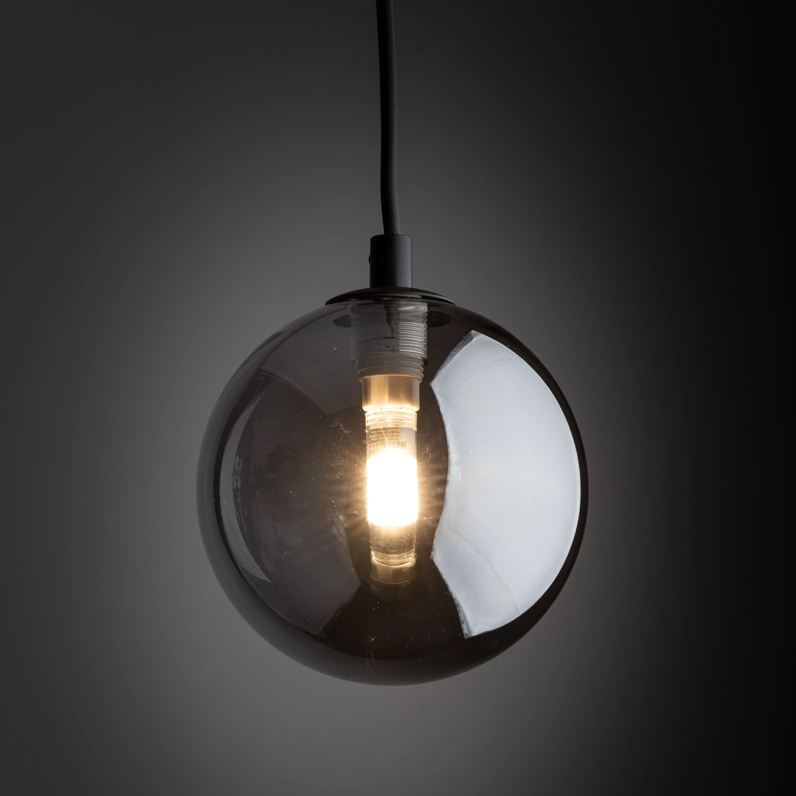 TRACER G9 track pendant – black, graphite glass shade