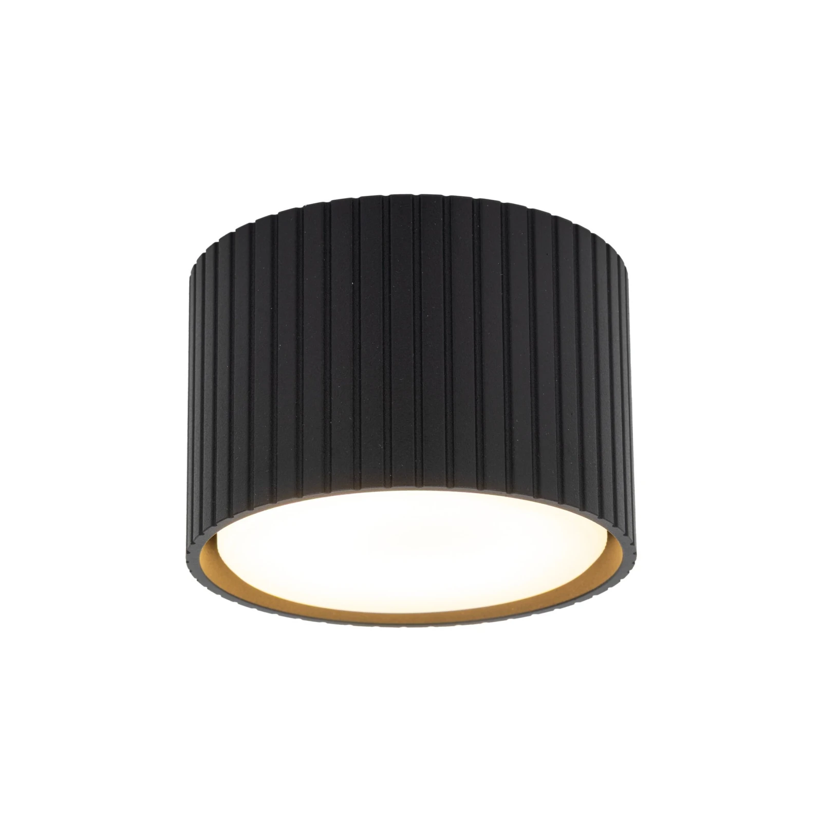 GX53 ceiling downlight 8 W – round, black, warm white