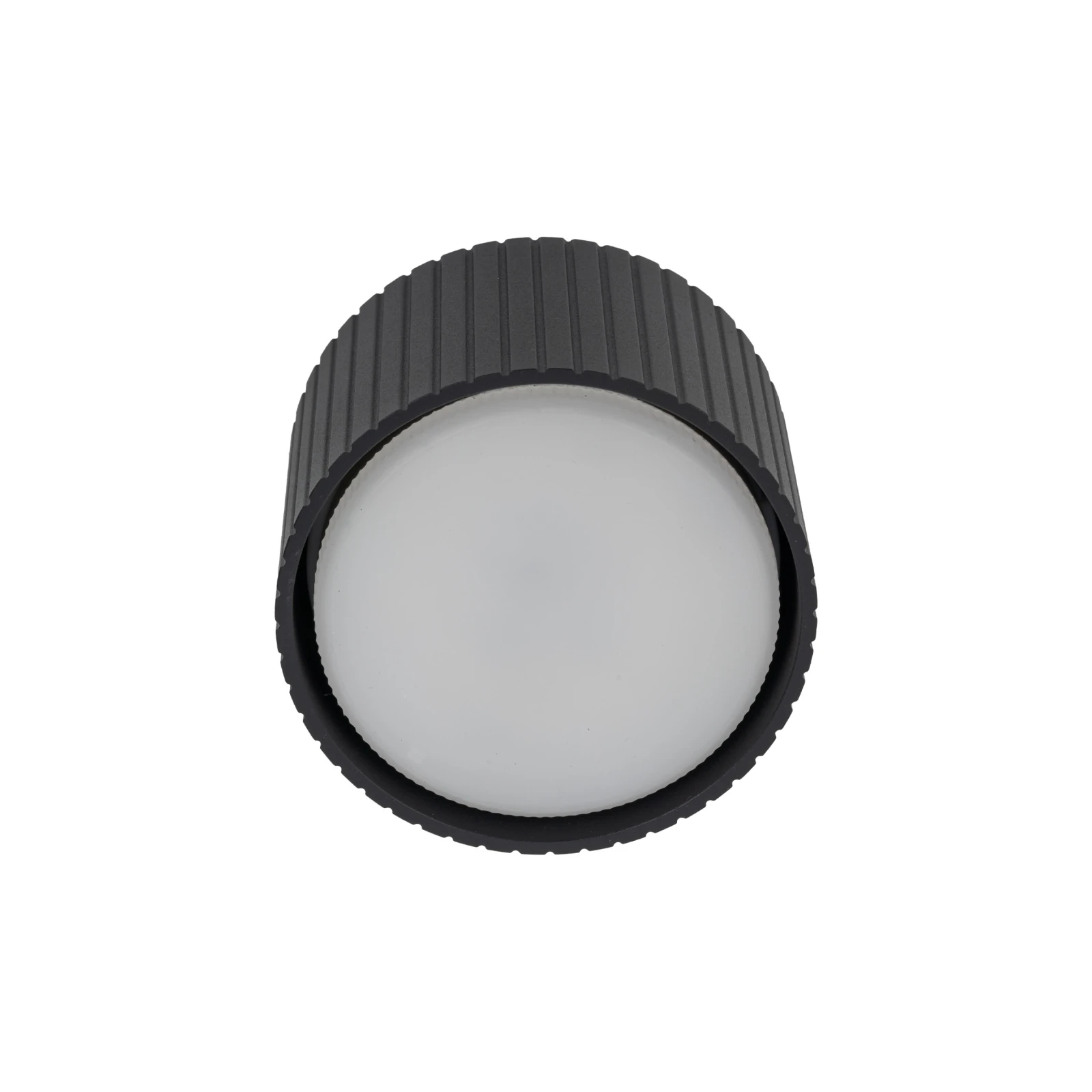 GX53 ceiling downlight 8 W – round, black, warm white