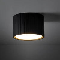 GX53 ceiling downlight 8 W – round, black, warm white - Image 1