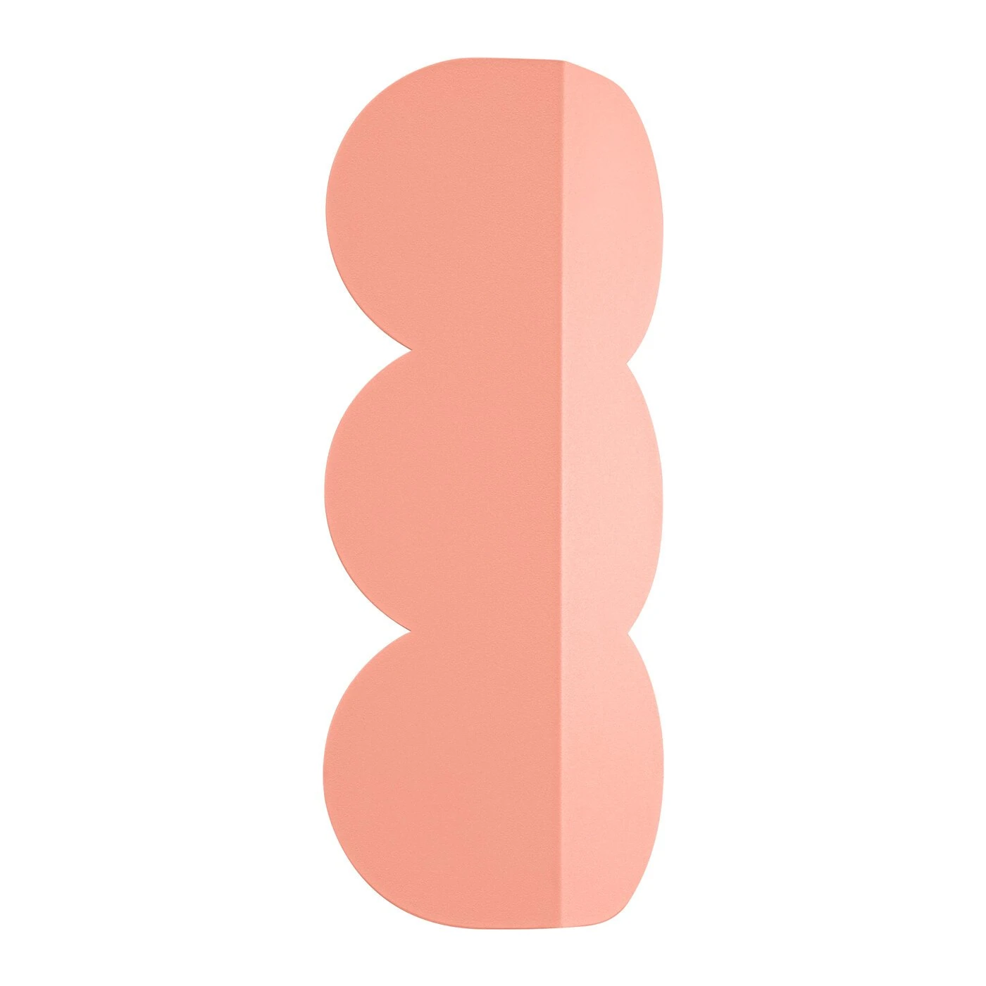 Sieninis šviestuvas 2x8W – banguota forma, persikinis, G9