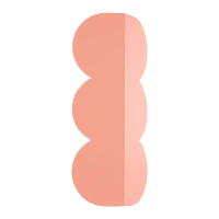 Sieninis šviestuvas 2x8W – banguota forma, persikinis, G9 - Nuotrauka 2
