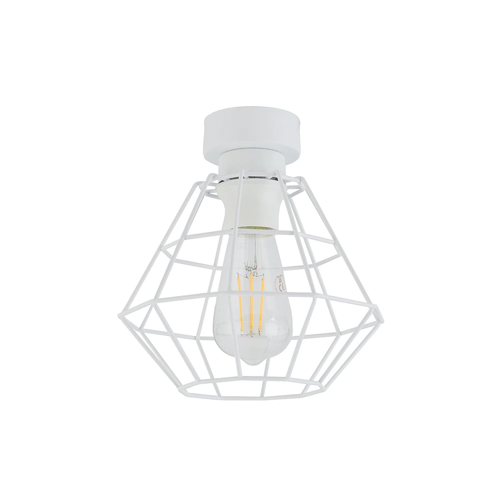 Ceiling lamp E27 – diamond shape, white, max 15 W LED