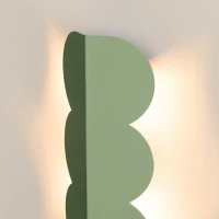 Wall lamp 2x8W – organic shape, sage, G9 backlight - Image 5