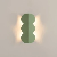 Wall lamp 2x8W – organic shape, sage, G9 backlight - Image 1
