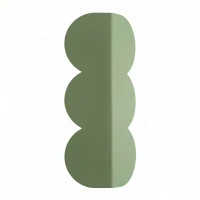 Wall lamp 2x8W – organic shape, sage, G9 backlight - Image 2