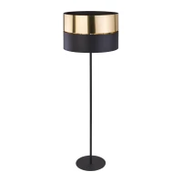 HILTON floor lamp 15 W – black and gold shade, layered design - Image 1