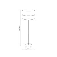HILTON floor lamp 15 W – black and gold shade, layered design - Image 2